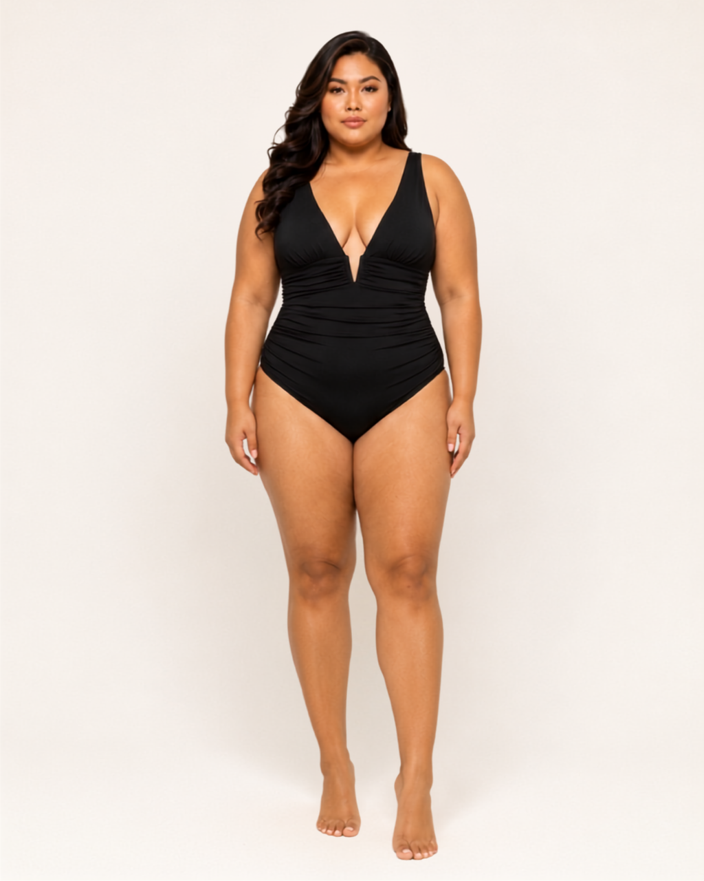 GALERA Plunge Back-Tie One-Piece Swimsuit