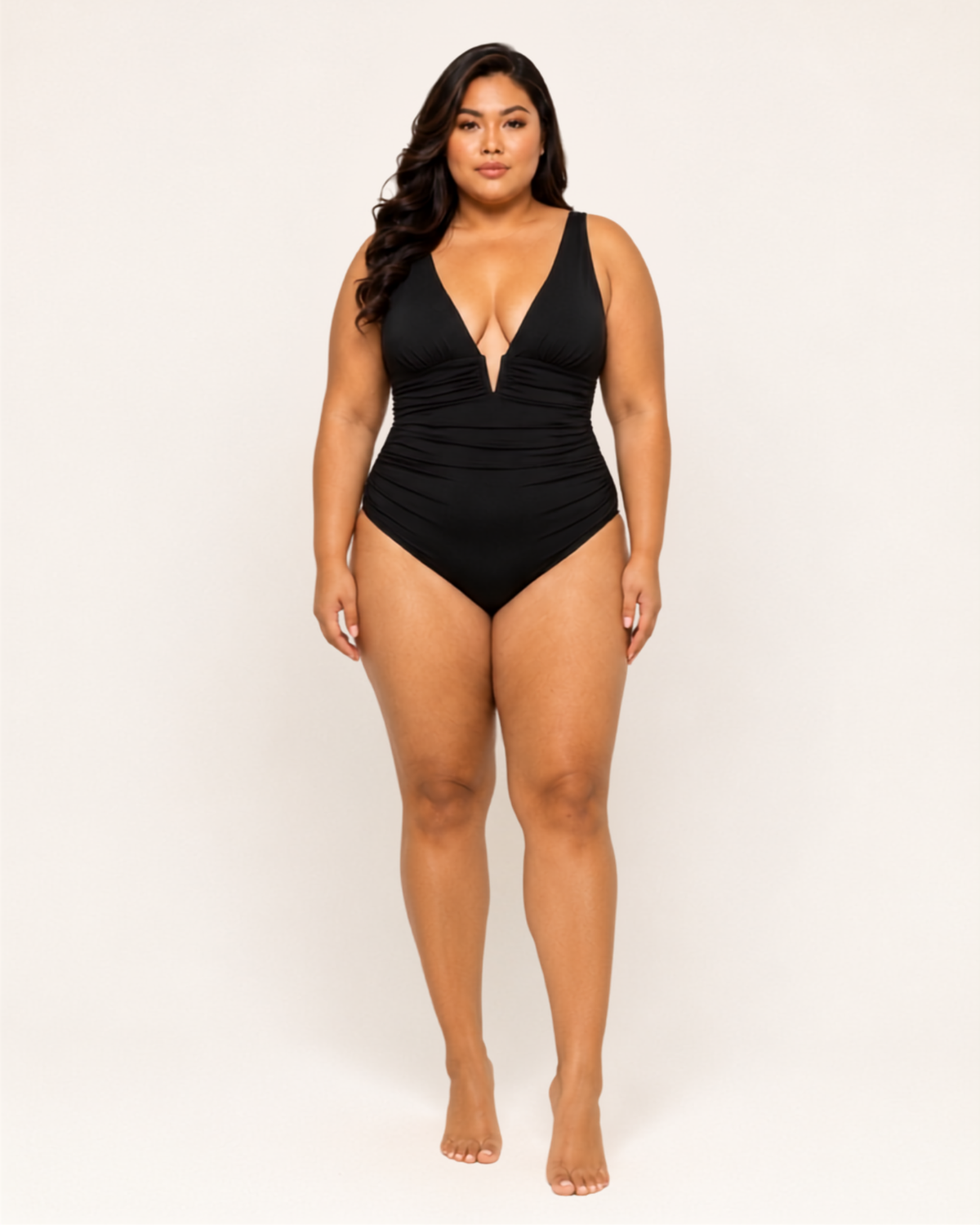 GALERA Plunge Back-Tie One-Piece Swimsuit