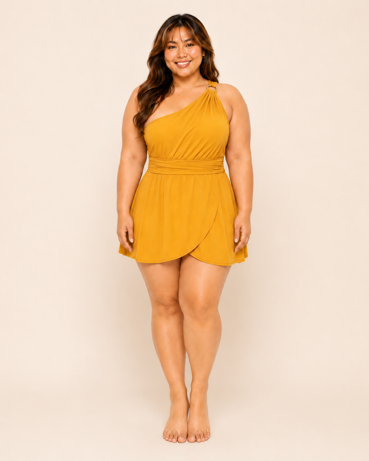 BANTAYAN One-Shoulder Swim Dress