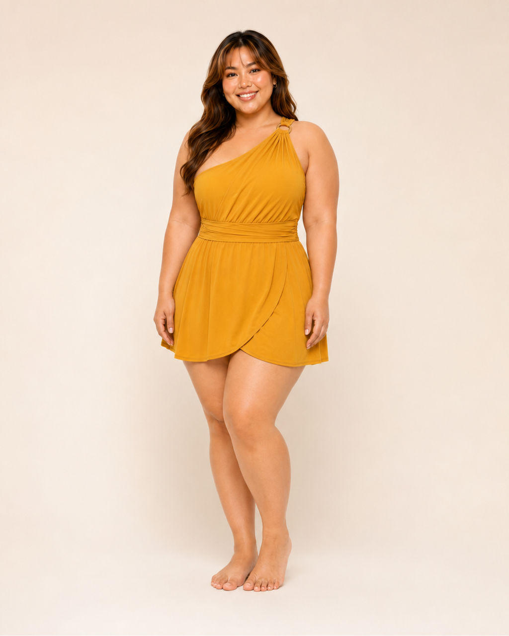 BANTAYAN One-Shoulder Swim Dress