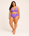 ELYU Ruched High-Waist Bikini Set