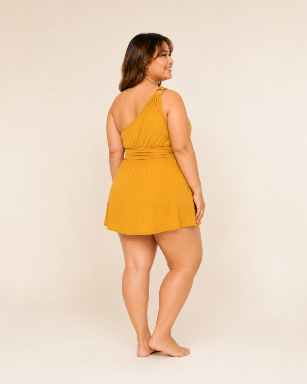 BANTAYAN One-Shoulder Swim Dress