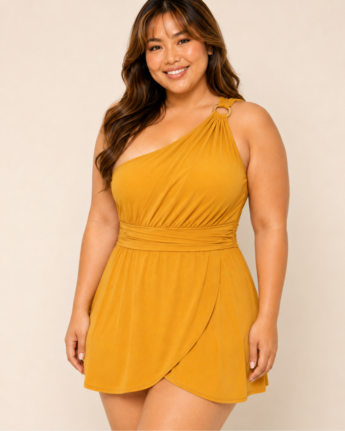BANTAYAN One-Shoulder Swim Dress