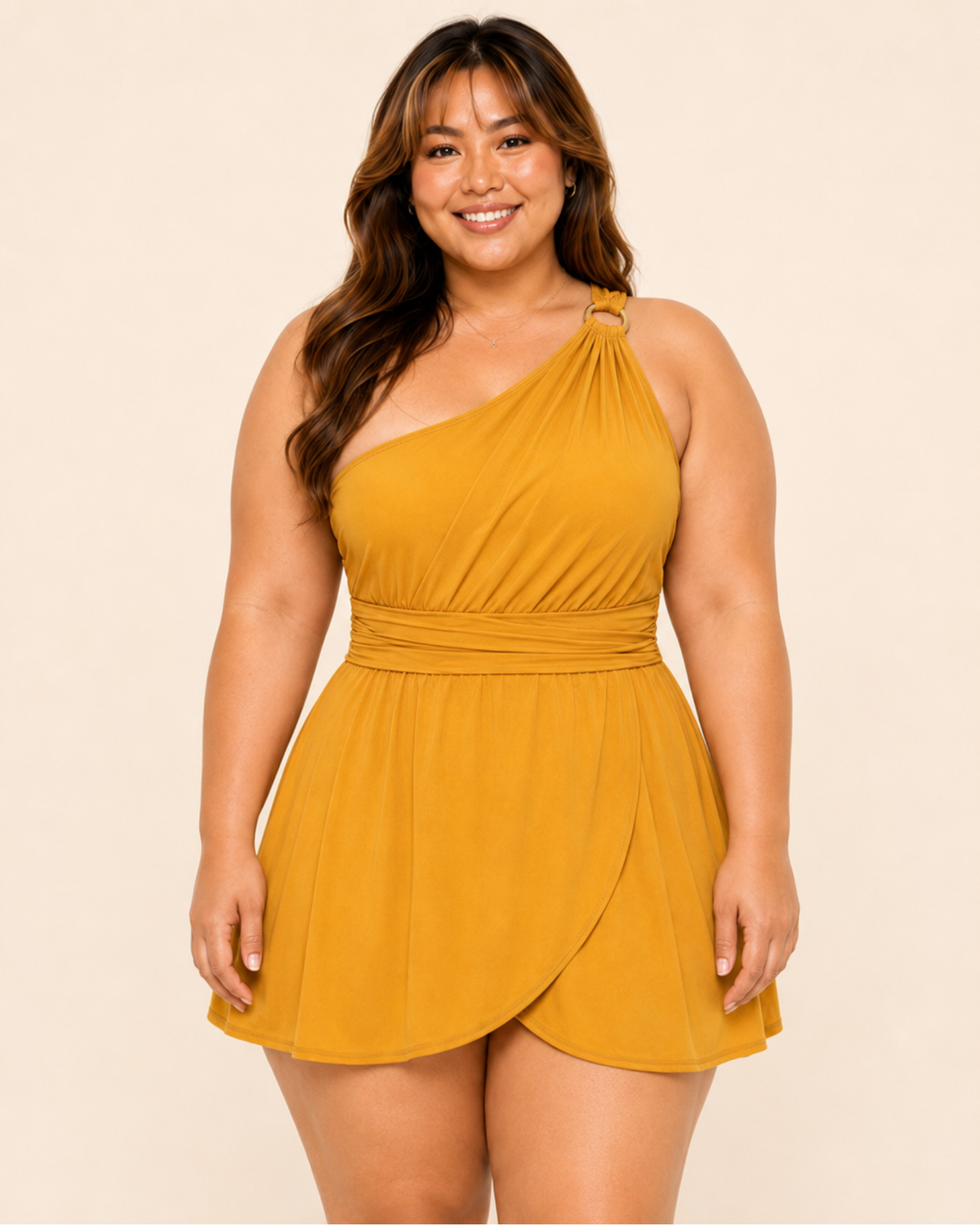 BANTAYAN One-Shoulder Swim Dress
